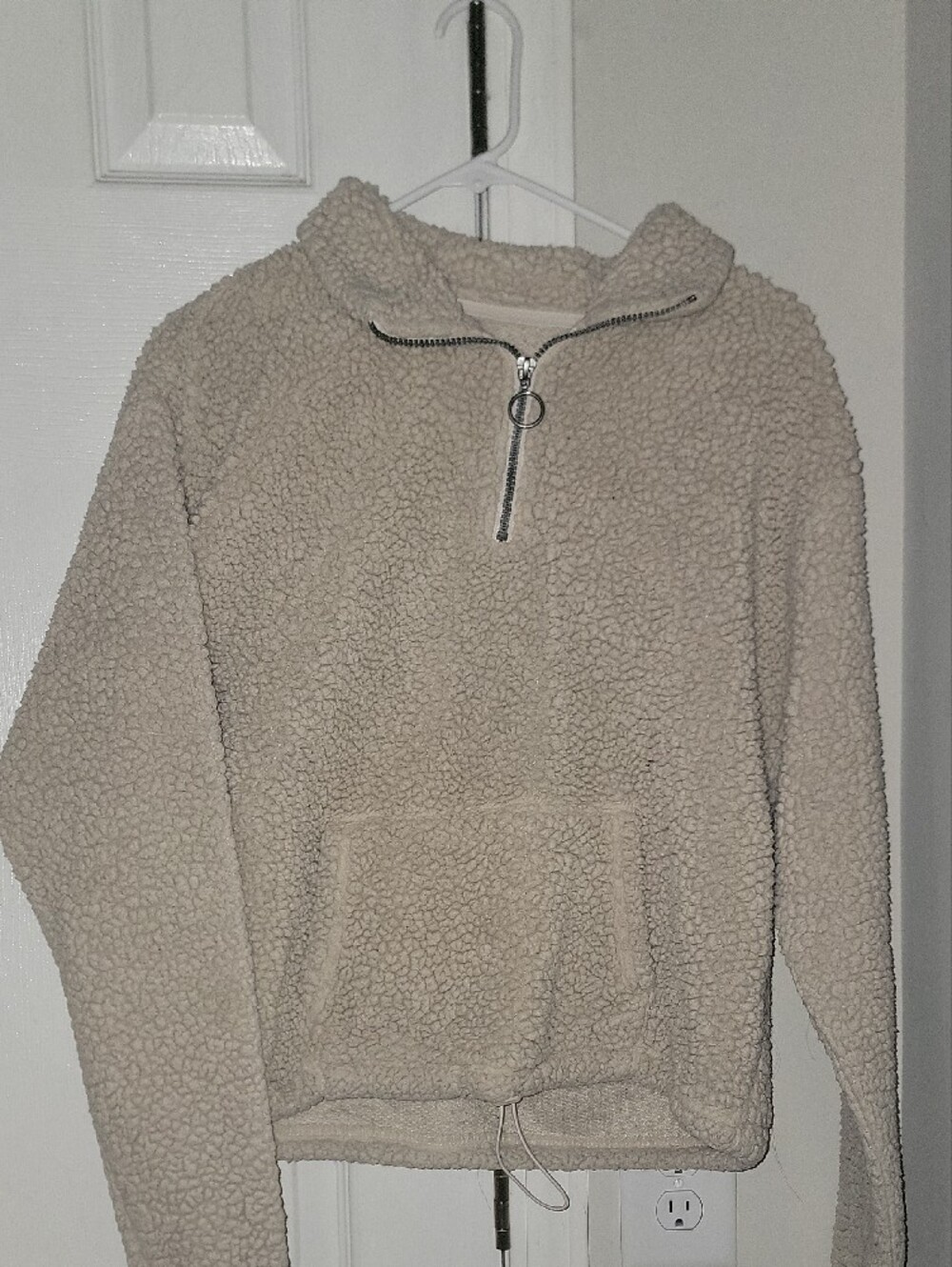 SO Cream Sherpa Pullover Jacket with Half-Zip